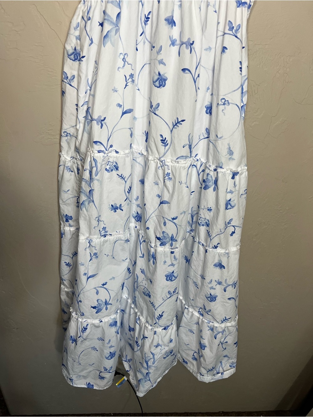 Hill House White Midi Dress with Blue Floral Print - Picture 11 of 11
